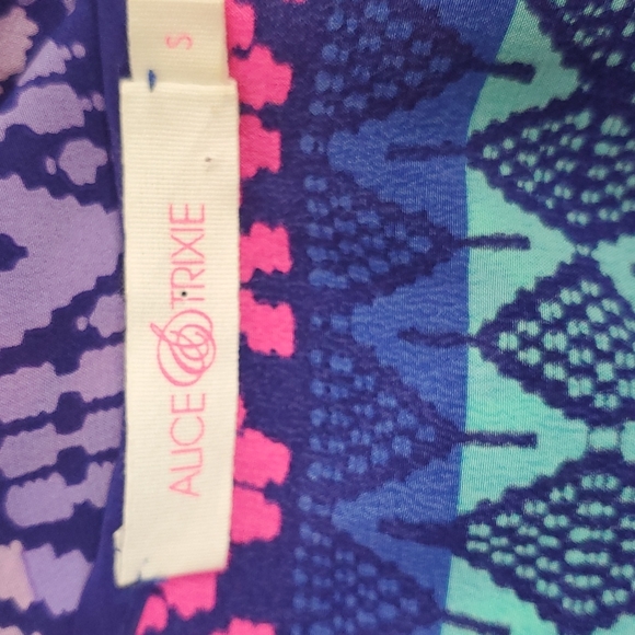 Alice Trixie silk dress open shoulder mini women size S - Picture 5 of 8